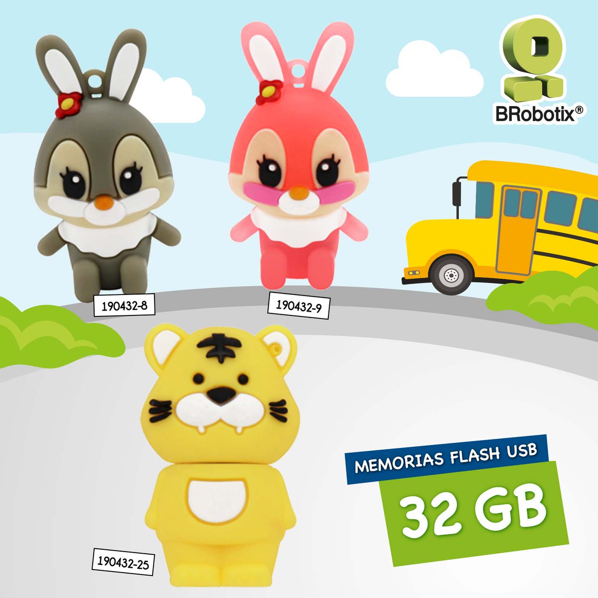 brobotixoficial's tweet photo. 😄📚🍎🦁 Destaca en este Regreso a clases con las Memorias USB de 32GB #BRobotix 💯✅ son 33 divertidos diseños, ¿cuál es tu estilo favorito? 😄
#regresoaclases #backtoschool #memoriausb #usb #32gb https://t.co/VKC9TByonk