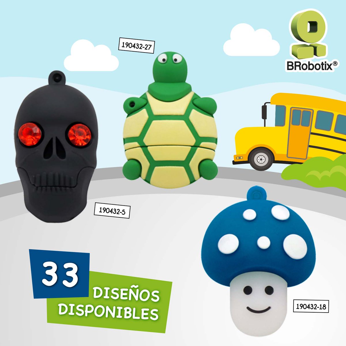 😄📚🍎🦁 Destaca en este Regreso a clases con las Memorias USB de 32GB #BRobotix 💯✅ son 33 divertidos diseños, ¿cuál es tu estilo favorito? 😄
#regresoaclases #backtoschool #memoriausb #usb #32gb
