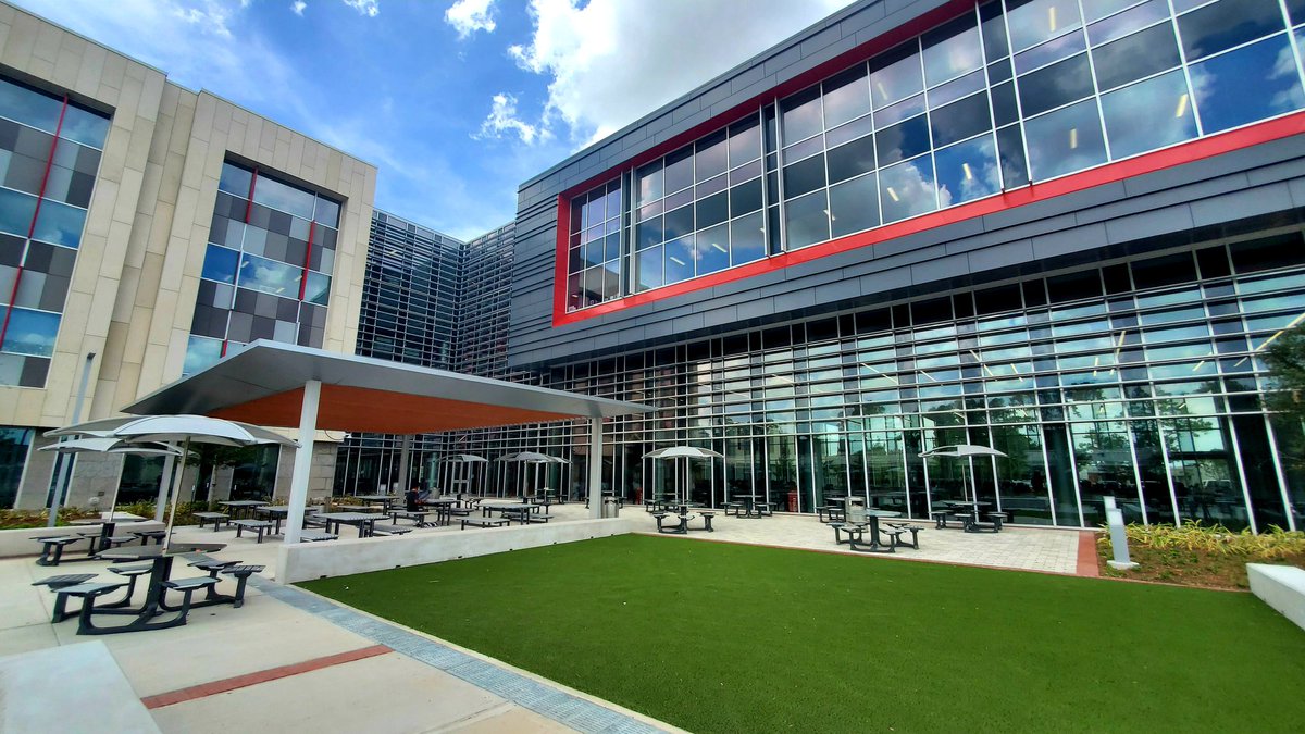 mejackson75's tweet photo. Today starts the next chapter at Memorial High School @MHShouston.  The outdoor spaces are complete, renovations done, and it looks fantastic!  We are so happy for this community!  #StantecEdu #StantecHou https://t.co/acrL6cYXLu