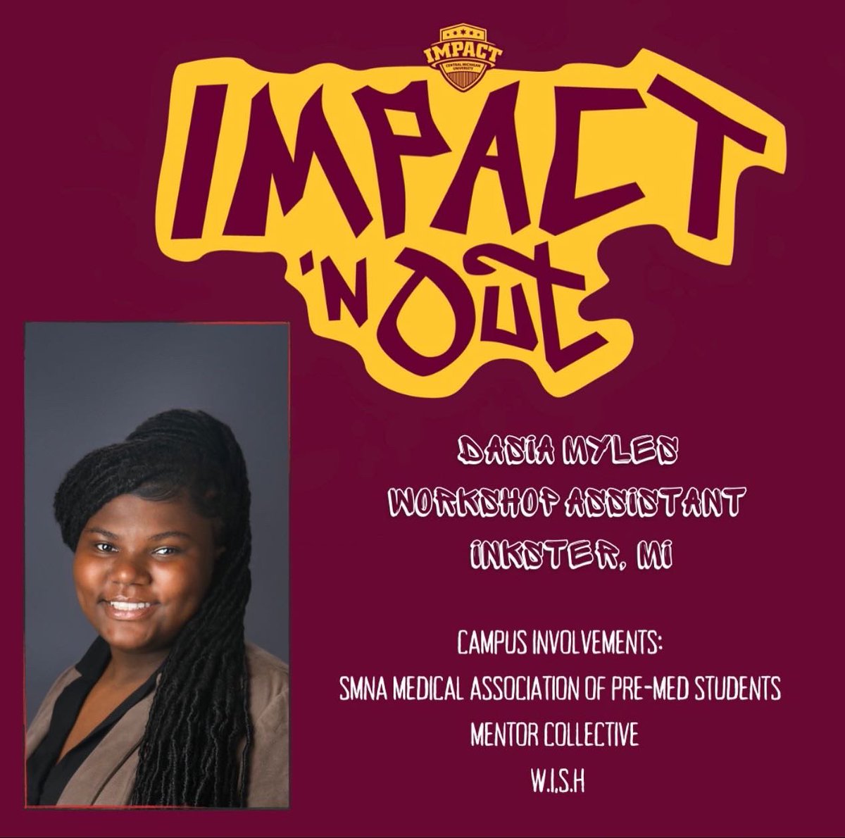 impact_cmu's tweet image. Now let’s bring to the stage our fantastic Program Team! 🥳 
• Gabrielle Johnson, Program Chair 
• John Gardner, Entertainment Coordinator 
• Jordyn Dean, Entertainment Coordinator 
• Dasia Myles, Workshop Assistant 
We can’t wait to meet you ‼️