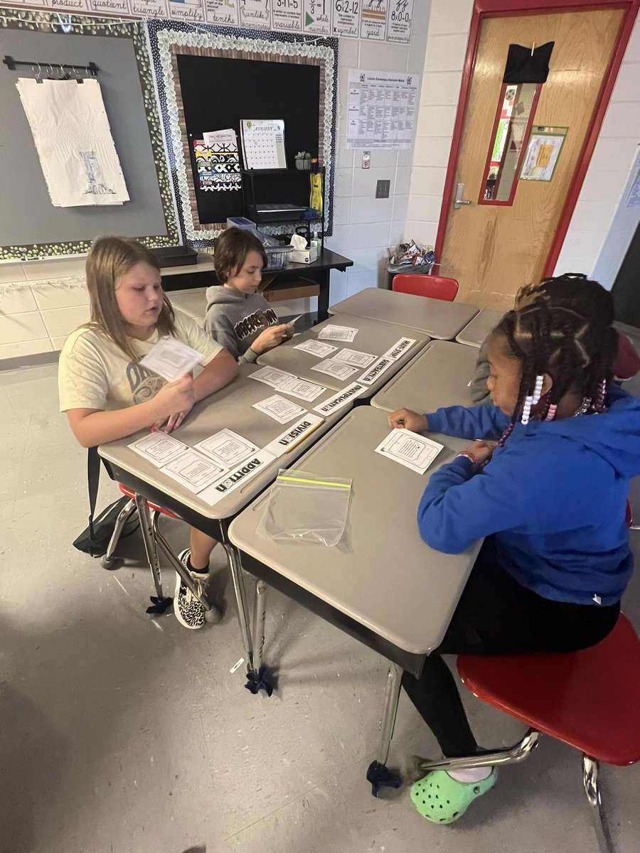 CurvinMckenzie's tweet photo. Sorting through numberless word problems to reinforce the importance of context!! #growingtogether @TCBOE_LES @TCBOE https://t.co/SZAnevhqAm
