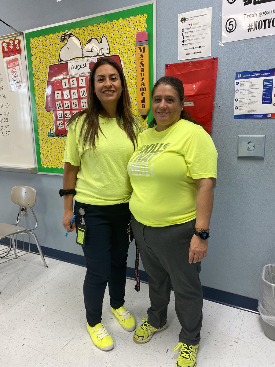 MsMartinezJ1's tweet photo. Day 1 of PBIS kick-off, Be Safe and wear your bright colors! Let’s be ready to be heroes 🦸‍♀️ tomorrow and be respectful! #HawkStrongHMS_ClintISD #WeAreClintISD #PBIS @rruiz9900 https://t.co/NbkykBzENN