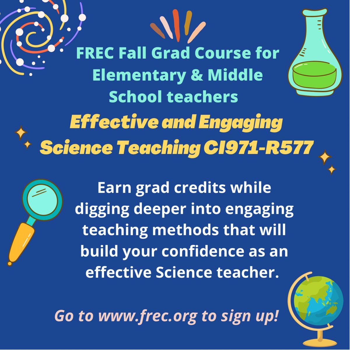 For all you Elementary and Middle school teachers! A course I am teaching this fall <a href="/CenterFrench/">French River Education Center</a> #sciencerocks  #teachingscienceisimportant #everyonecanteachscience