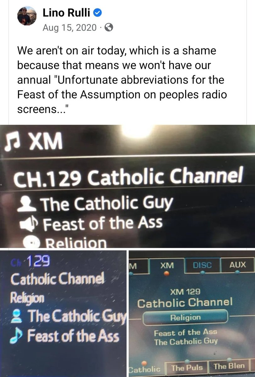 I'm sad that there's no live <a href="/catholicguyshow/">Catholic Guy Show</a> today ... August 15th isn't the same without this sacred tradition with <a href="/linorulli/">.</a>