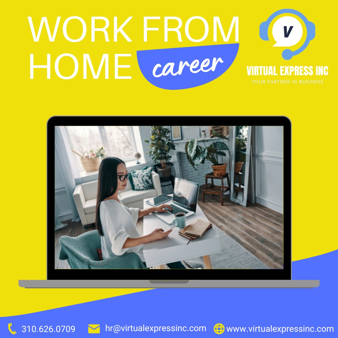 virtualexpress_'s tweet photo. Working from home is an option that not only makes you more productive, but also allows you to take care of yourself and handle your personal life.π
#applynow #workfromhome #virtualassistant #virtualassistantbenefits #businesssolutions #workwithus #virtualexpressinc https://t.co/Tb7dh1oPlt