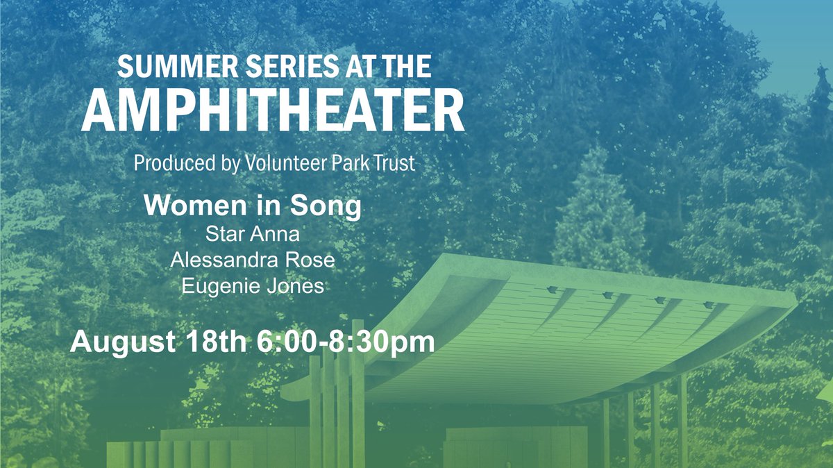 VolParkTrust's tweet photo. Join us this Thursday from 6-8:30 for the final Summer Series at the Amphitheater featuring music by Star Anna, Alessandra Rose, &amp; Eugenie Jones, 🎶☀️

We’ve enjoyed spending time with our community celebrating the new Amphitheater. Thanks to everyone for coming out on Thursdays! https://t.co/bnSSndnAb7