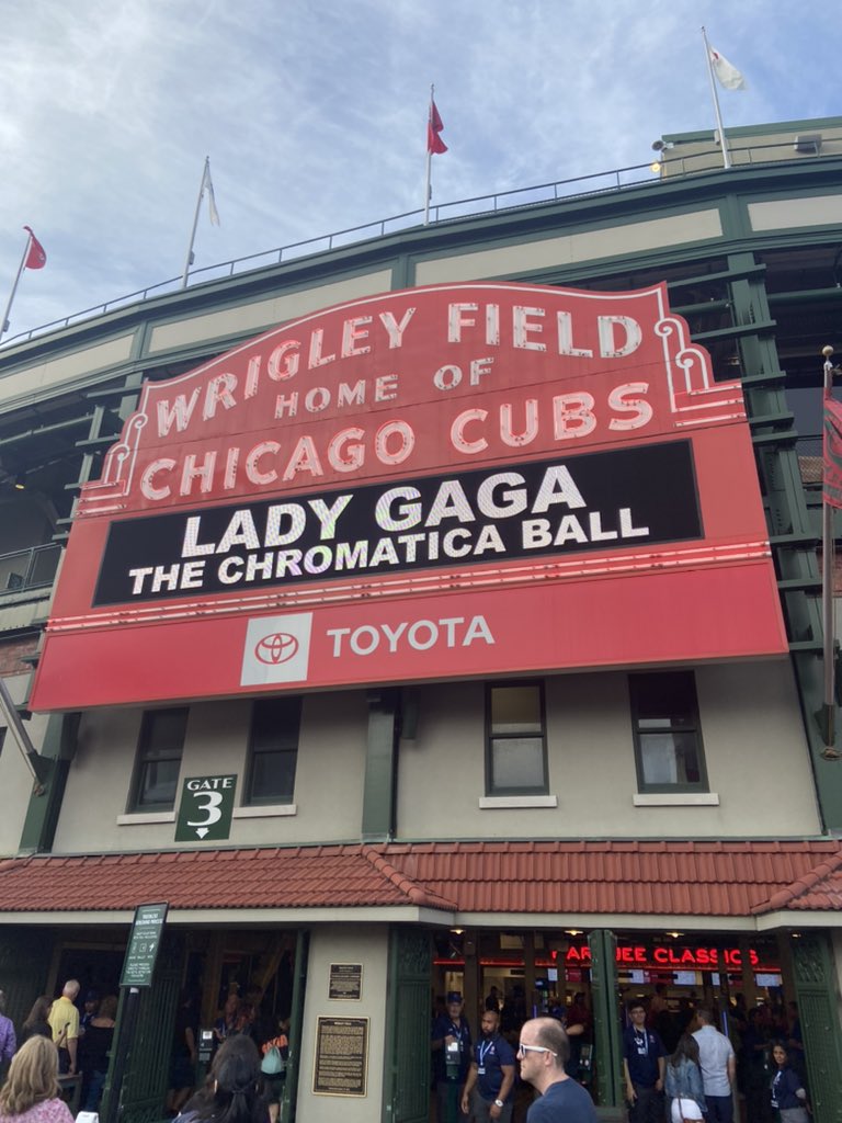 Birthday gift from <a href="/GMinehart/">The gentleman in the hot dog t-shirt</a>. So excited! <a href="/ladygaga/">Lady Gaga</a> #ChromaticaBallChicago