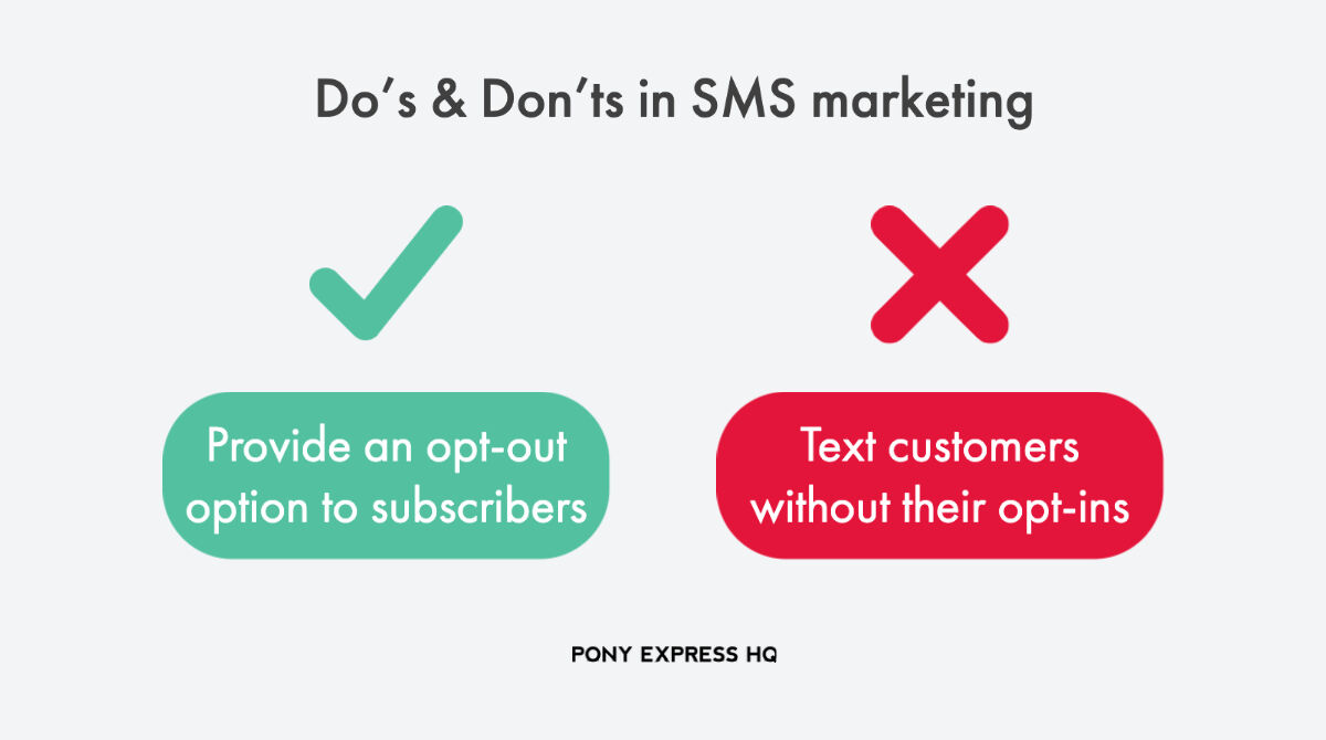 PonyExpresshq's tweet photo. User permission is the foremost thing in SMS marketing! ✅
#DoandDont #SMStips #marketingtips #masstextmessaging #digitalmarketing #supportlocal #retails #sportsbiz #restaurantbusiness #marketingstrategy #SMBs https://t.co/M0GT8yMcP9