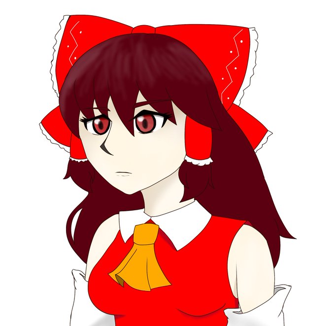 同人 東方project H2so4 イラストカード 博麗霊夢 大判ポストカード 最も 博麗霊夢