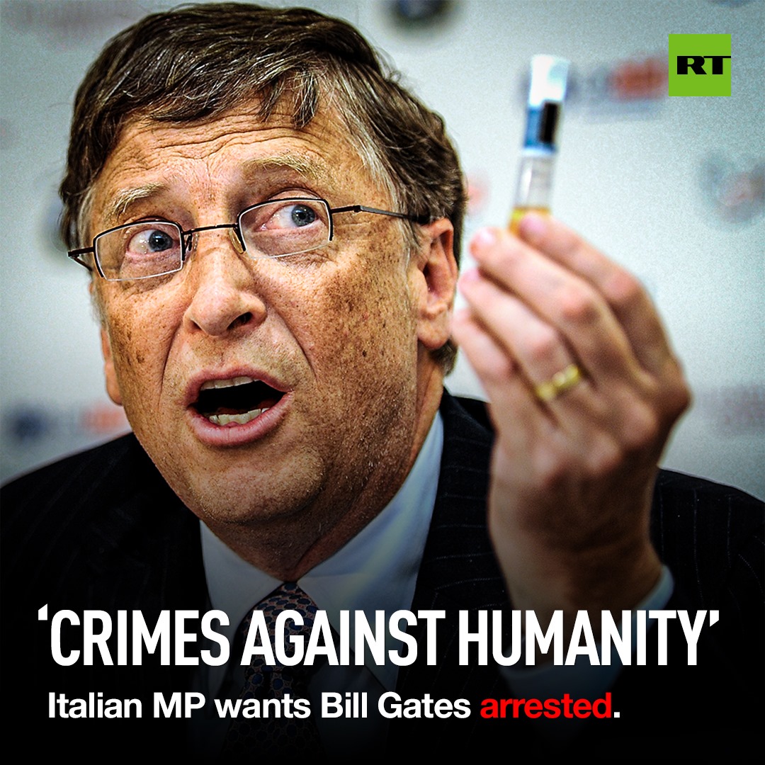 An Italian MP wants Bill Gates arrested for ‘crimes against humanity,’ taking conspiracy theories surrounding the Microsoft founder to a whole new level. Demonic! #EnemyOfThePeople #EndTheMandates for Unvaxxed #unvaccinated #CrimesAgainstHumanity
