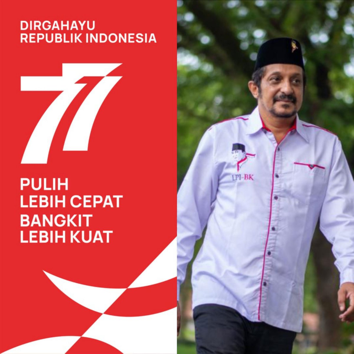 AgusSho62811788's tweet photo. Merdeka..!!
🌈WEBINAR REFLEKSI #HUT77RI
"Merdeka Itu.. Bukan Berarti Berhenti Berjuang, Justru Awal Perjuangan Dalam Mewujudkan UUD 1945 & Pancasila"
Rabu, 17 Agustus 2022
14.00 WIB
Zoom Meeting
#AgamaCinta
#GlobalCompactNetworkIndonesia #SeknasJokowi #YayasanPondokKasih https://t.co/ahMbnB3SGw