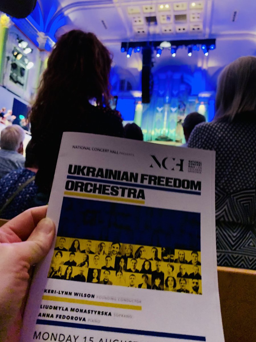 What an evening of tears, hope and beautiful music #UkrainianFreedomOrchestra conducted wonderfully by ⁦@kerilynnwilson⁩ with ⁦@Fedorova_Anna⁩ ⁦@NCH_Music⁩. Hear it ⁦@RTElyricfm⁩ this #CultureNight on 23 Sept 7.30pm