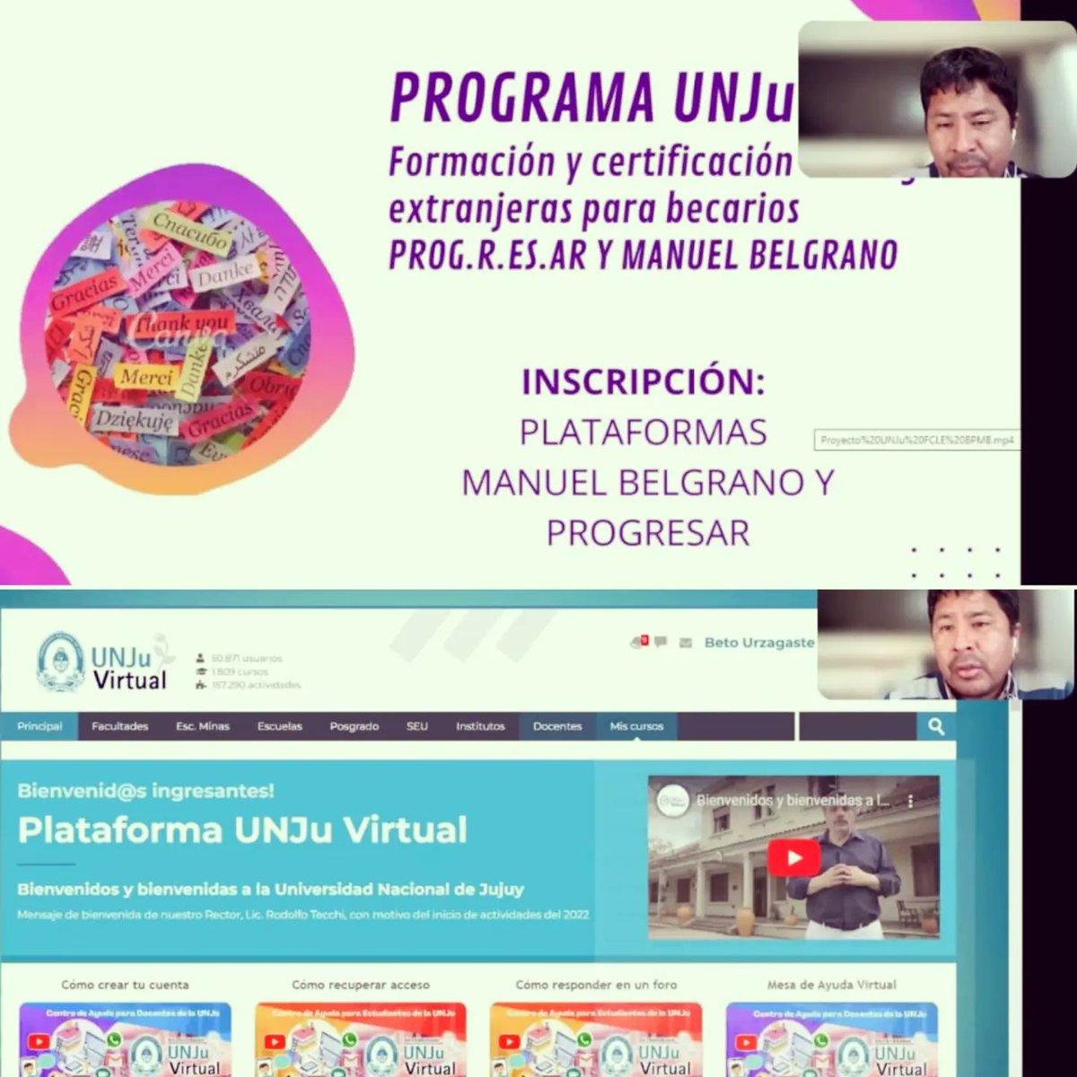 unjuvirtual's tweet photo. #UNJuVirtual capacitó a los Formadores en Lengua Extranjera, en el marco de #BecasProgresar y #BecasManuelBelgrano. Avanzan los preparativos para acompañar desde la última semana de agosto a  estudiantes de la #UNJu y del país que califiquen para esa becas.
#Jujuy #Universidad https://t.co/Q5ejIVAOxE