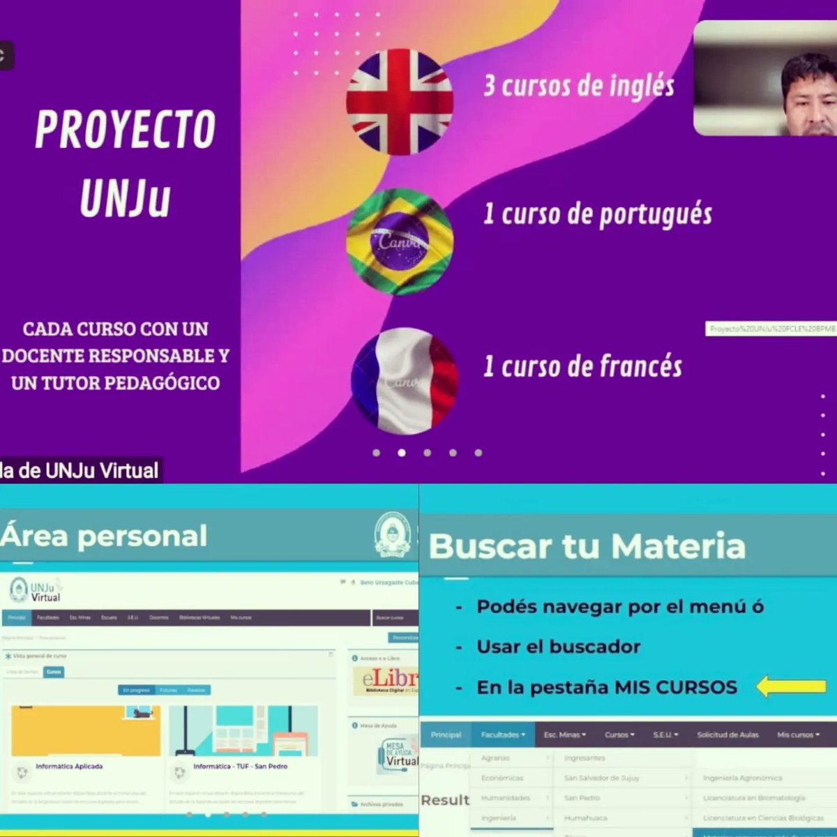 unjuvirtual's tweet photo. #UNJuVirtual capacitó a los Formadores en Lengua Extranjera, en el marco de #BecasProgresar y #BecasManuelBelgrano. Avanzan los preparativos para acompañar desde la última semana de agosto a  estudiantes de la #UNJu y del país que califiquen para esa becas.
#Jujuy #Universidad https://t.co/Q5ejIVAOxE