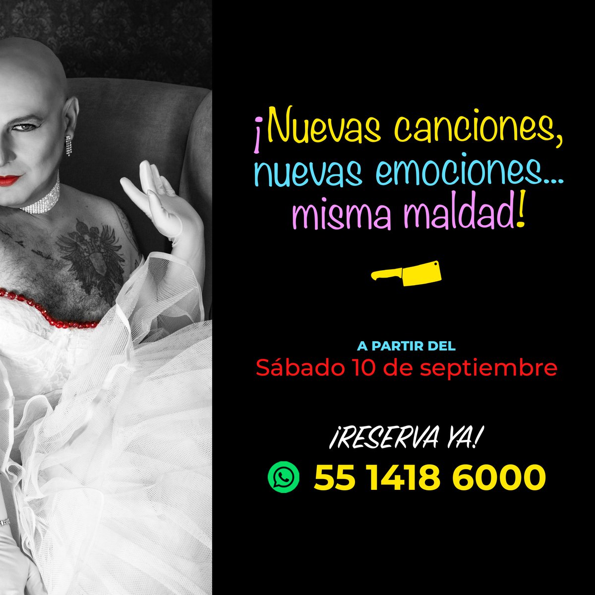 PedroKominik's tweet photo. ¡Lupe Lemper está de vuelta!💄🎭🎶
¡Promociones en bebidas cortesía de @ojodetigremezc y #CervezaCharro! 🥂🍻
RESERVA YA AL WHATS: https://t.co/0rrh7vB06O ✅ (👈 clic aquí) https://t.co/FDZZCQt54x