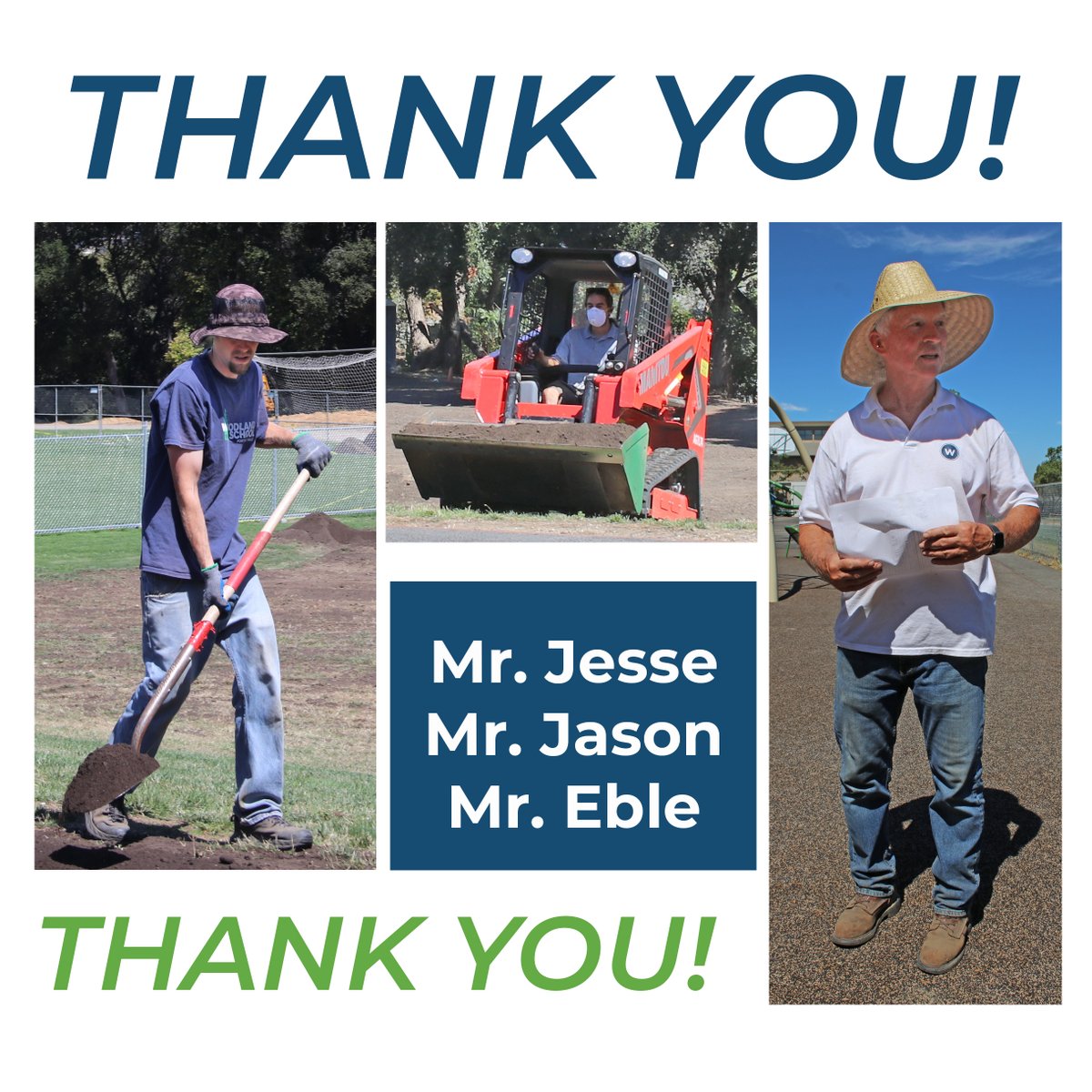 WoodlandPK8's tweet photo. Our facilities crew hasn't stopped for one second all summer! A tremendous thank you to Mr. Eble, Mr. Jason, and Mr. Jesse for their tireless efforts throughout the summer preparing our campus for the new school year! Thank you! #somanyhours #sohelpful #sokind #gratitude https://t.co/qGyAXdMfz4