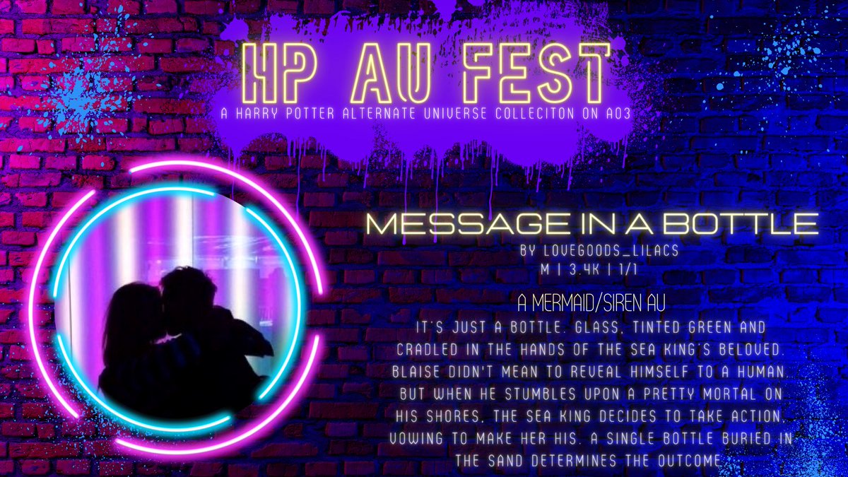 HPAUfest's tweet photo. #HPAUFest REVEALS DAY TWELVE
Message in a Bottle by @lovegoodslilacs 
Find it on AO3 Below!

https://t.co/oqrDtbXcfC https://t.co/7FfHYplGax