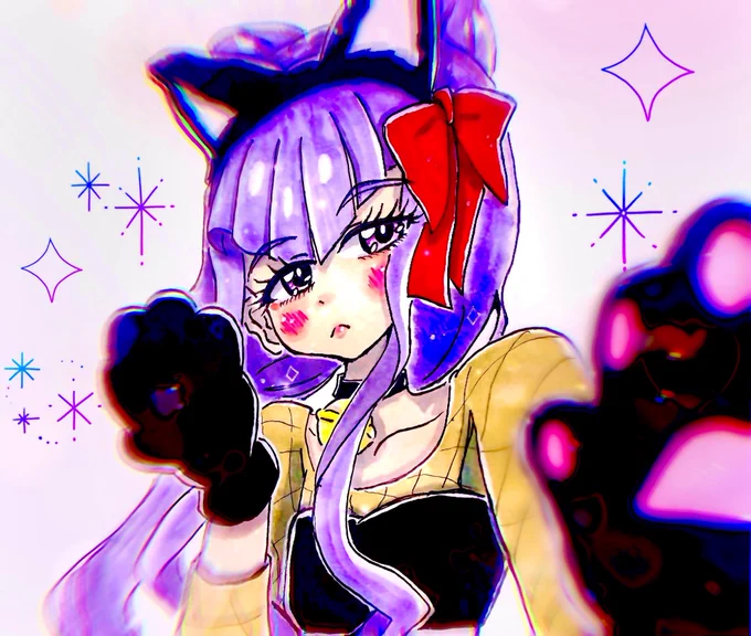 過去絵を再調整ハロウィンルールー猫パンチ( ' ^'c彡☆))Д') 