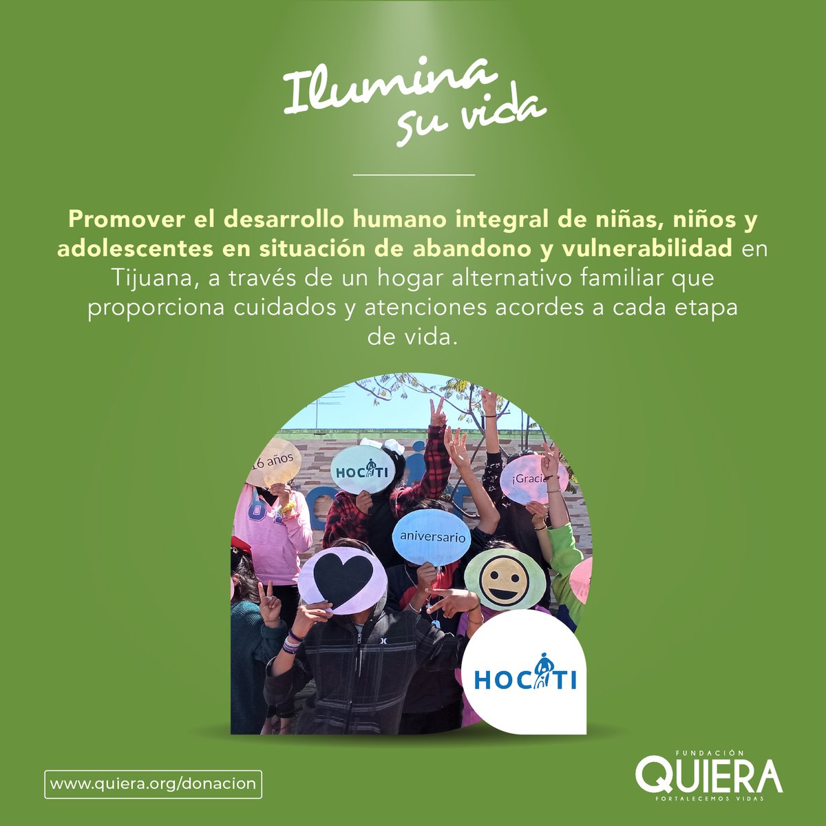 FundacionABM's tweet photo. .@Hocatis realiza una intervención especializada, integral, integradora y de calidad que promueve la resiliencia y el fortalecimiento de vínculos familiares y sociales. 
 
Conoce más: https://t.co/eOSkg8IvjI

#IluminaSuVida #TuDonativoAyuda #FortalecemosVidas https://t.co/Sfcn7DD3fR