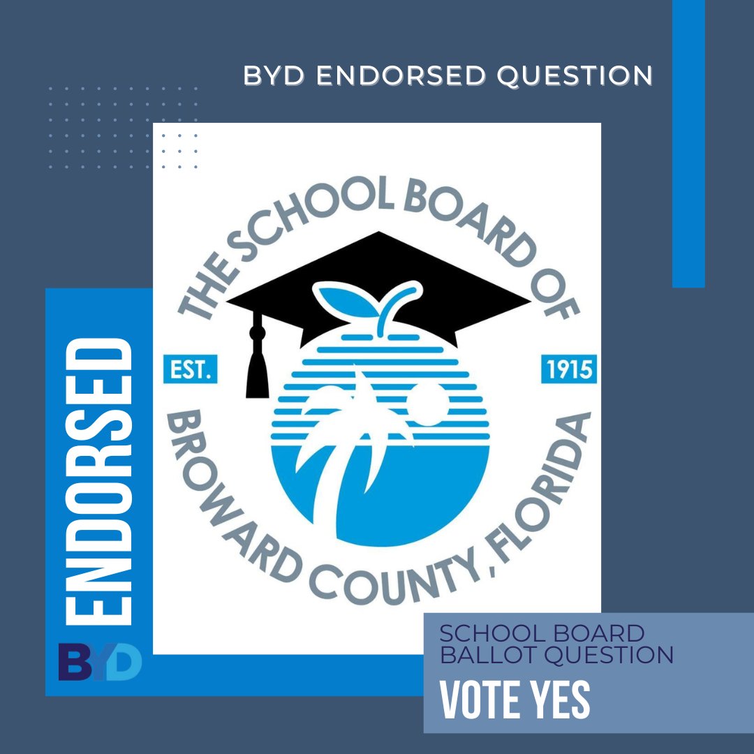 Our 2022 Primary Endorsed Candidates for Broward County School Board include <a href="/AdderlyRaymond/">Raymond Adderly</a>   for Seat 8 (At-Large) and <a href="/Nora_Rupert/">nora rupert</a> for District 7. 

We have also endorsed the Broward County School Board Question on the ballot, please vote YES!