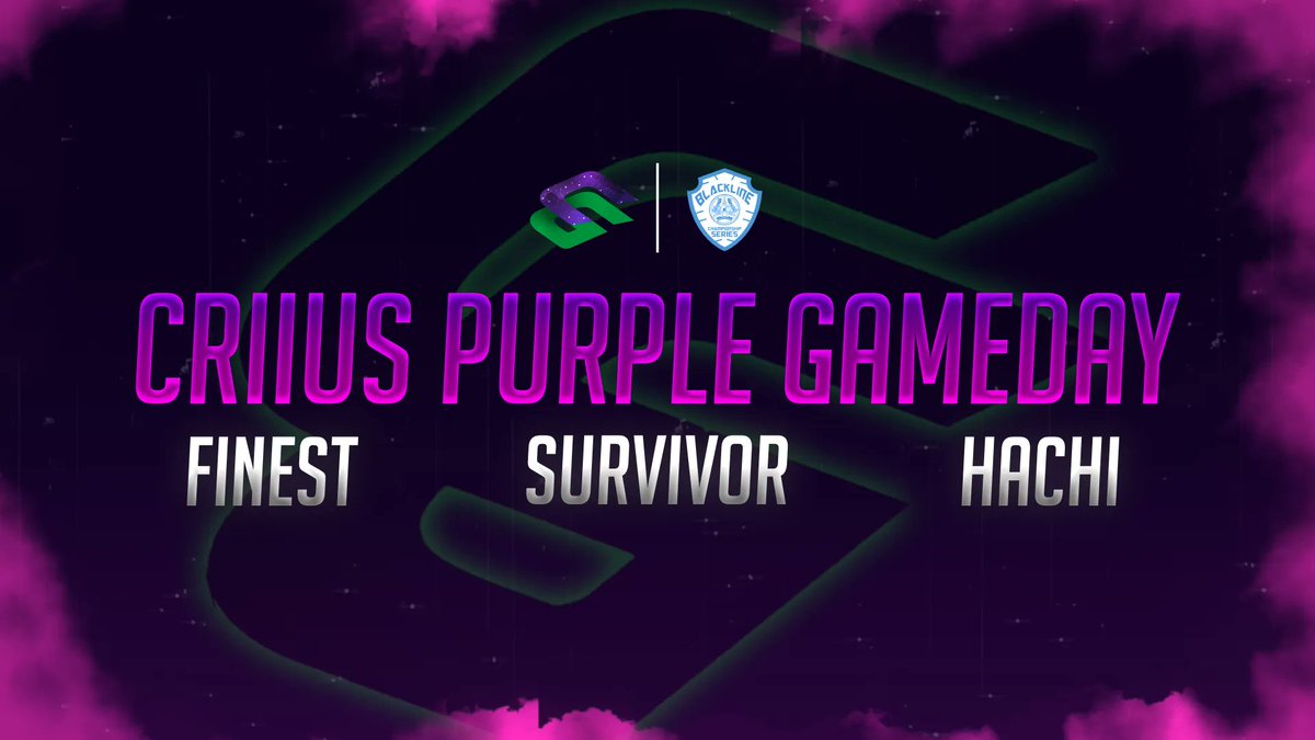 Criius Gaming (@criius) on Twitter photo ๐จGAME NIGHT๐จ
Criius Purple is kicking off the week by taking on <a href="/EthosEsportsGG/">EthosEsports</a> Grey in another <a href="/BlacklineCS/">Black Line Championship Series</a> match tonight! ๐๐๐
โฐ7pm MST/ 9pm ESTโฐ
Watch LIVE on BlackLine Championship Series #Twitch channel!
twitch.tv/blacklinecs ๐จGAME NIGHT๐จ
Criius Purple is kicking off the week by taking on <a href="/EthosEsportsGG/">EthosEsports</a> Grey in another <a href="/BlacklineCS/">Black Line Championship Series</a> match tonight! ๐๐๐
โฐ7pm MST/ 9pm ESTโฐ
Watch LIVE on BlackLine Championship Series #Twitch channel!
twitch.tv/blacklinecs