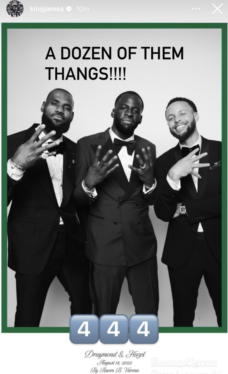 TheHoopCentral's tweet photo. LeBron x Draymond x Steph. 💍🔥 https://t.co/3YB4ffqqoN
