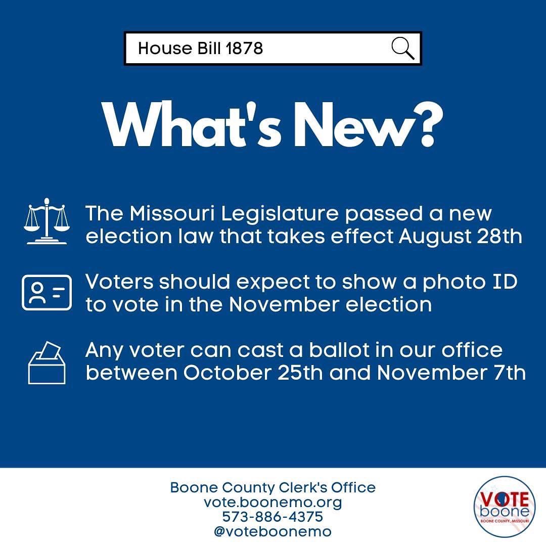 voteboonemo's tweet photo. House Bill 1878 is the new elections law that goes into effect on August 28th. To help you navigate the changes, we've created a series of frequently asked questions that you can share. 🗳 https://t.co/v7MrJF525u