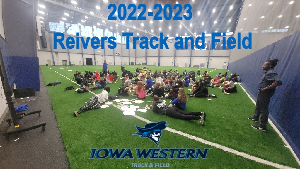IWCCAlum's tweet photo. First Team Meeting for IWCC track and field and XC of the 2022-2023 School Year. Blessed to have the amazing young men and women. #GoReivers https://t.co/SVfCAaqhtB