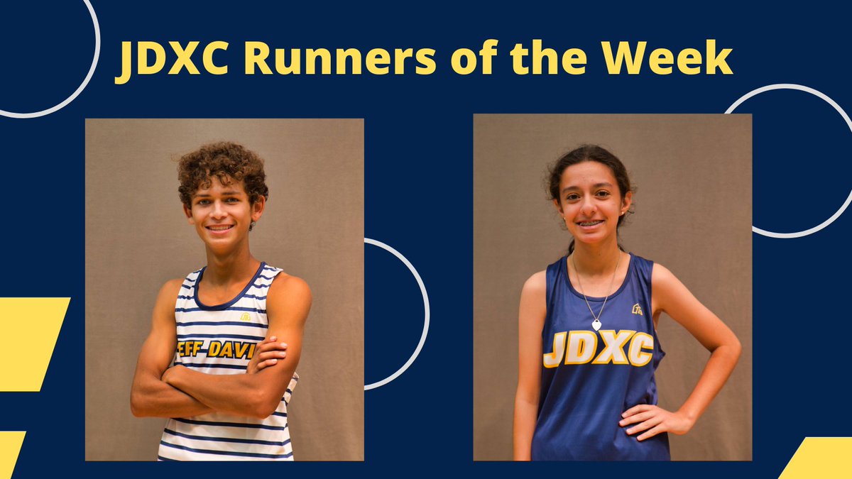 JeffDavis_XC's tweet photo. Congrats to our Runners of the Week!
🔷 Konnor Munsayac
🔷 Christy Wilcox https://t.co/s77G4bVm9N