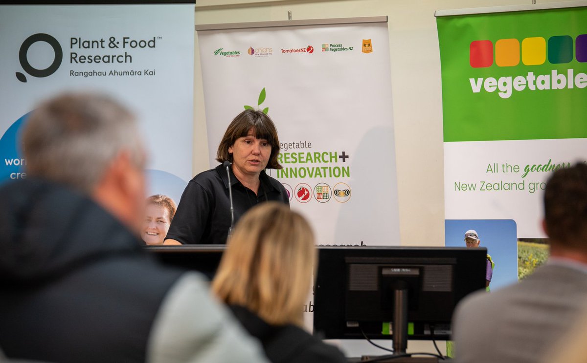 Bugologists's tweet photo. The last few weeks our @plantandfood @bugologists Jessica and Joanne presented at the Pukekohe and Canterbury Process #Vegetables #roadshow on some of their R&amp;D projects and New Advances in #IPM. #vegetablesnz #horticulture @HortNZ https://t.co/CIerh7JK29