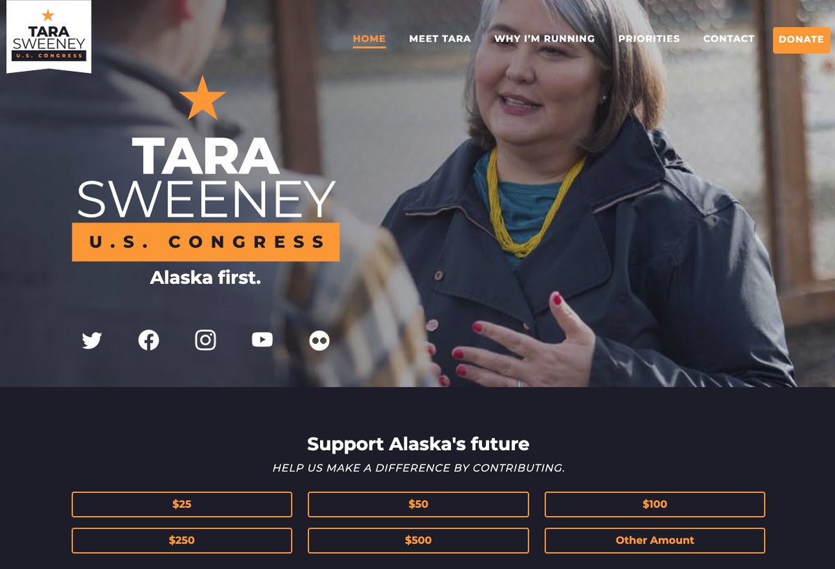 The #TaraforAlaska website is looking better than ever! It’s newly updated with why I’m running, how you can support my campaign and more. Check it out below. ⬇️

TaraforAlaska.com