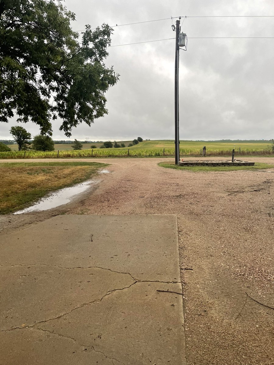 EhrinNelson's tweet photo. The most rain we’ve had at one time in probably 2 years and there’s one puddle in the driveway… it’s a month late and far from a drought buster but we’ll take it https://t.co/Cmf4DXD7cg