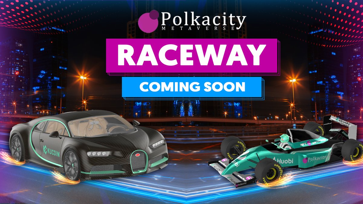 PolkaCity's tweet photo. With all the street race hype in Polkacity, we decided to make racing in the #Metaverse a reality! 

Start your engines 🏁🏎

The Polkacity #Raceway is coming soon where you can win NFTs

For More Information Visit
https://t.co/Yl8H8K67iC

#POLC #POLKACITY #NFTRACE #NFT #RACECAR https://t.co/aCutfsmvYI