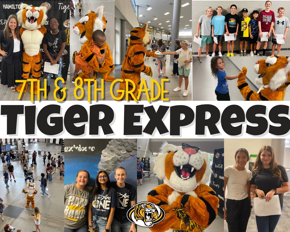 OHamiltonMS's tweet photo. 📣 Toby and our HMS staff are EXCITED to WELCOME our Tigers back on campus next week! 🖤💛#DifferenceMakers #BringingouttheBEST #CFISDSPIRIT #ThatTigerLife #weareONE https://t.co/7CJa8Lf4BN