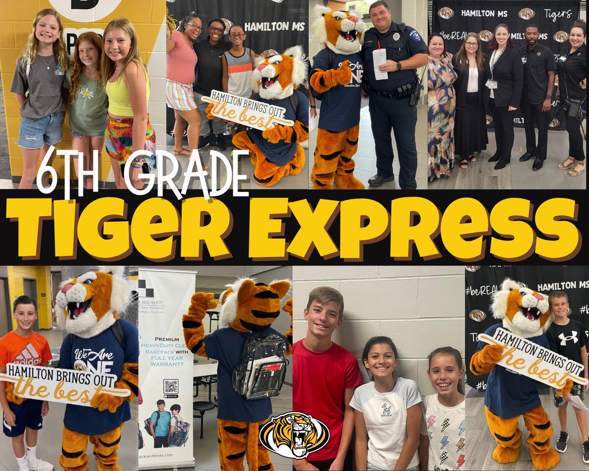 OHamiltonMS's tweet photo. 📣 Toby and our HMS staff are EXCITED to WELCOME our Tigers back on campus next week! 🖤💛#DifferenceMakers #BringingouttheBEST #CFISDSPIRIT #ThatTigerLife #weareONE https://t.co/7CJa8Lf4BN