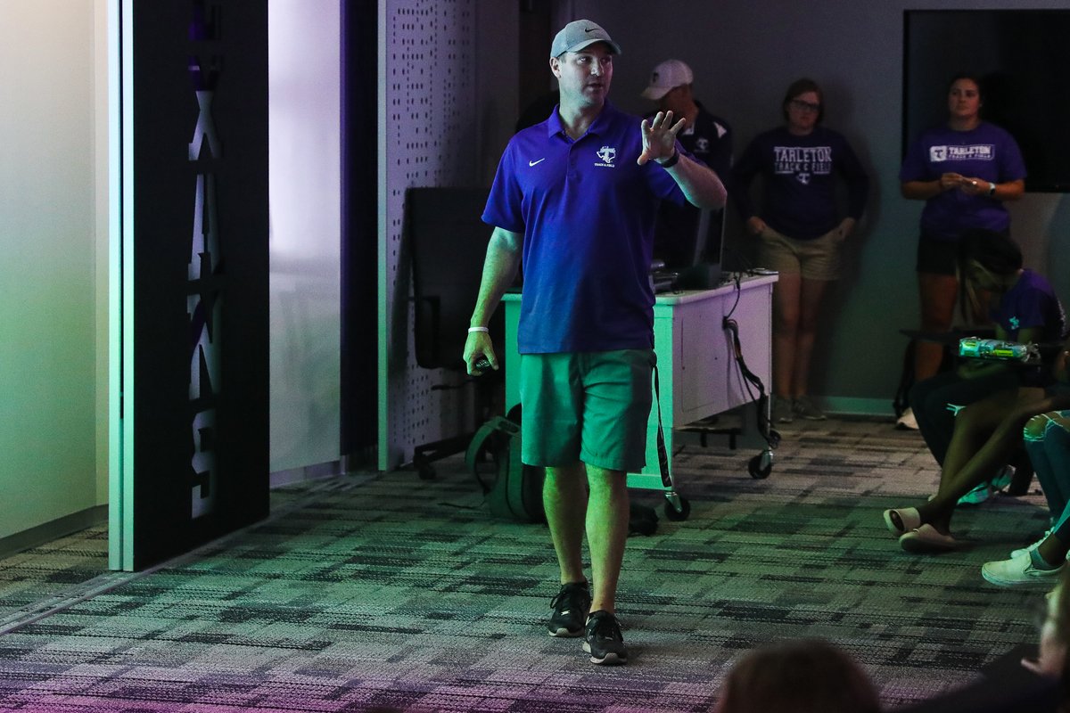 TarletonXCTrack's tweet photo. The vision and culture were laid out on day 1😤

We're beyond excited to be back in the 'Ville for the fall semester! Big things are ahead🤩

#TexanNation x #BleedPurple https://t.co/4pPEuT7lVh