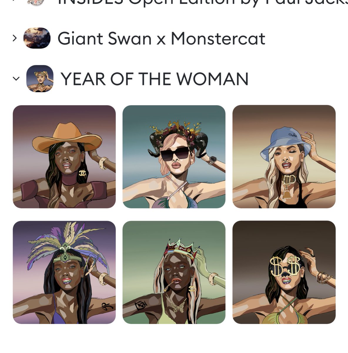 Woke up to six of the finest 😍 courtesy of <a href="/YearoftheWoman_/">Year of the Woman NFT</a> 🙏🔥✨ <a href="/yasminshimaart/">Yasmin Shima 🇦🇺</a> <a href="/S_K_I_P_S__/">S K I P S</a>

Amazing community! Thankful for these beauties!

 #YOTW #YearoftheWoman 

#NFTs #NFTartist #NFTcollections #NFTCommunity #NFT #WomenInCrypto #NFTart #ShimaShima