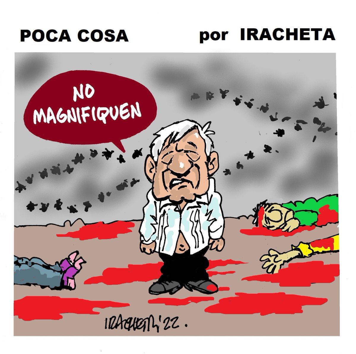 13_iracheta's tweet photo. #EstadoFallido 
"Lo mejor es lo peor que va a ponerse"... y celebró su dudoso chistorete con una patética carcajada. 
Está visto que el reguero de sangre y el luto de las familias no preocupan al falso mesías; lo suyo son las campañas, las obras faraónicas y el béisbol, claro. https://t.co/W2TB6jVhw0