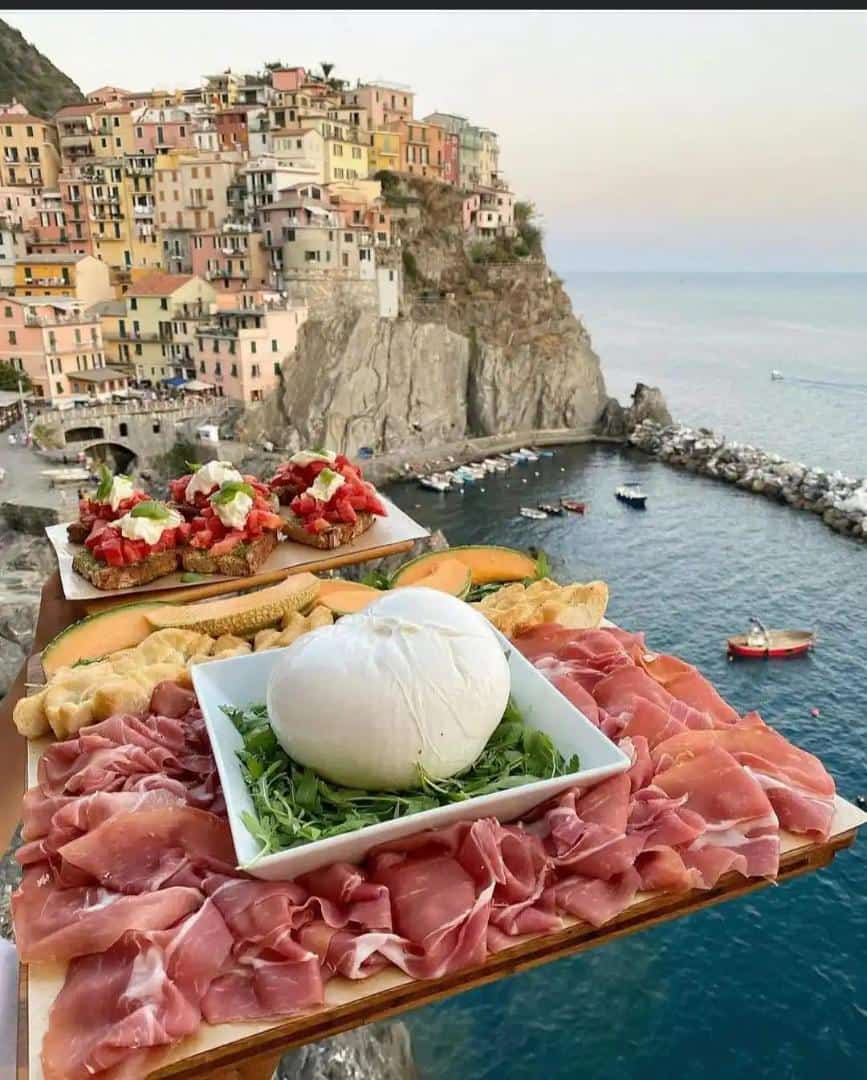 Nice food with a nice view.