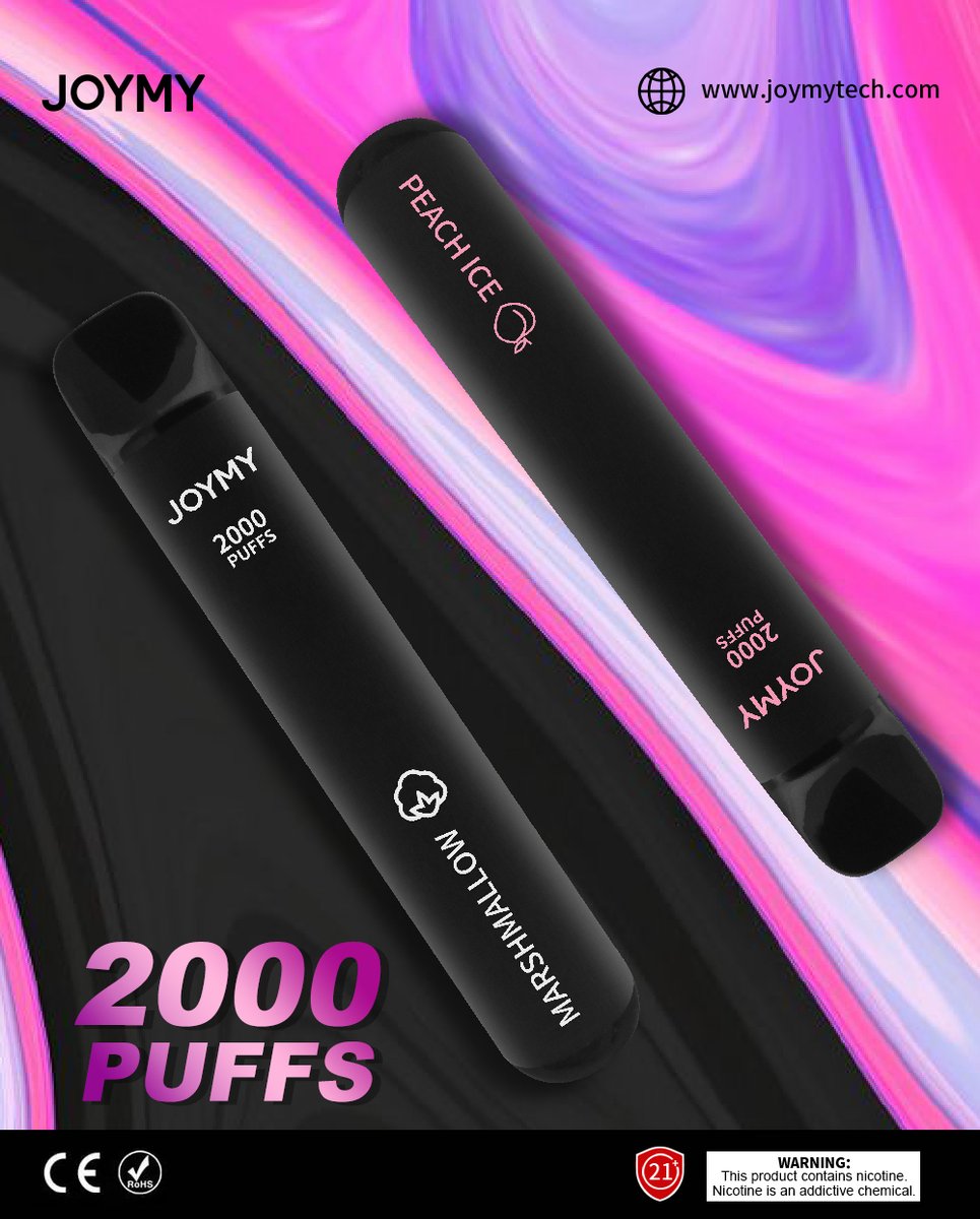CJoymy's tweet photo. Marshmallow sand Peach Ice,childhood hapiness.
email:joymy001@joymytech.com
Whatsapp: +86 18928401212
JM2000RS-Black

#disposablevapes #vapewholesale #disposableoemodm #vapepen #disposableecig #disposableecigs #disposablevapepen 
#disposablevapepens #disposablevapedevice https://t.co/wPSxRITQFV