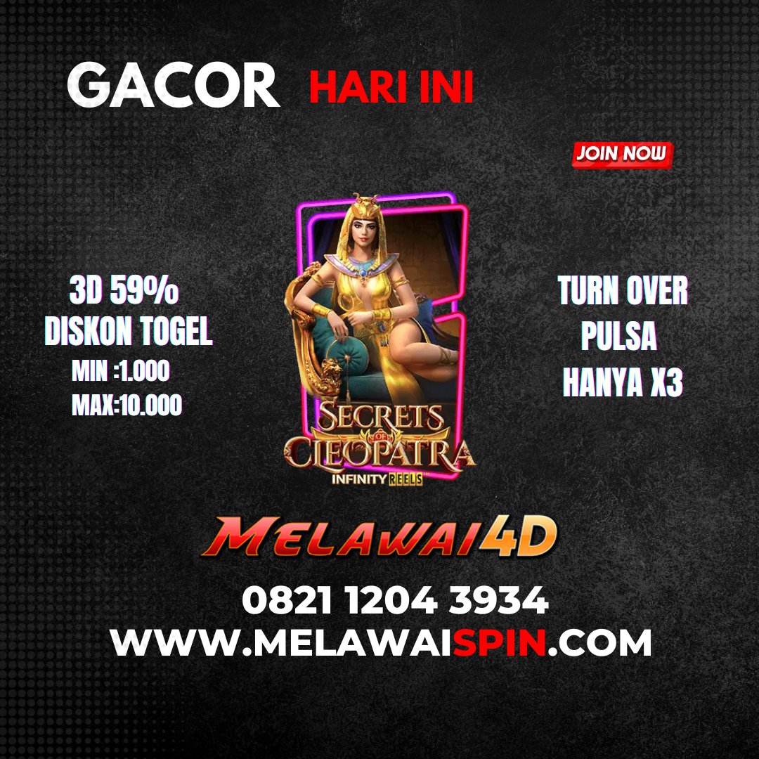 4dMelawai's tweet photo. JOIN NOW ! MELAWAI4D
#slots #casino #jackpot #gambling #poker #blackjack #onlinecasino #slotmachine #casinoonline #bonus #slot #roulette #win #casinos #livecasino #lasvegas #vegas #slotgames #slotmachines #winner #casinogames #onlineslots #baccarat #slotgame #slotsgames #freespin https://t.co/5tw9eulqvH