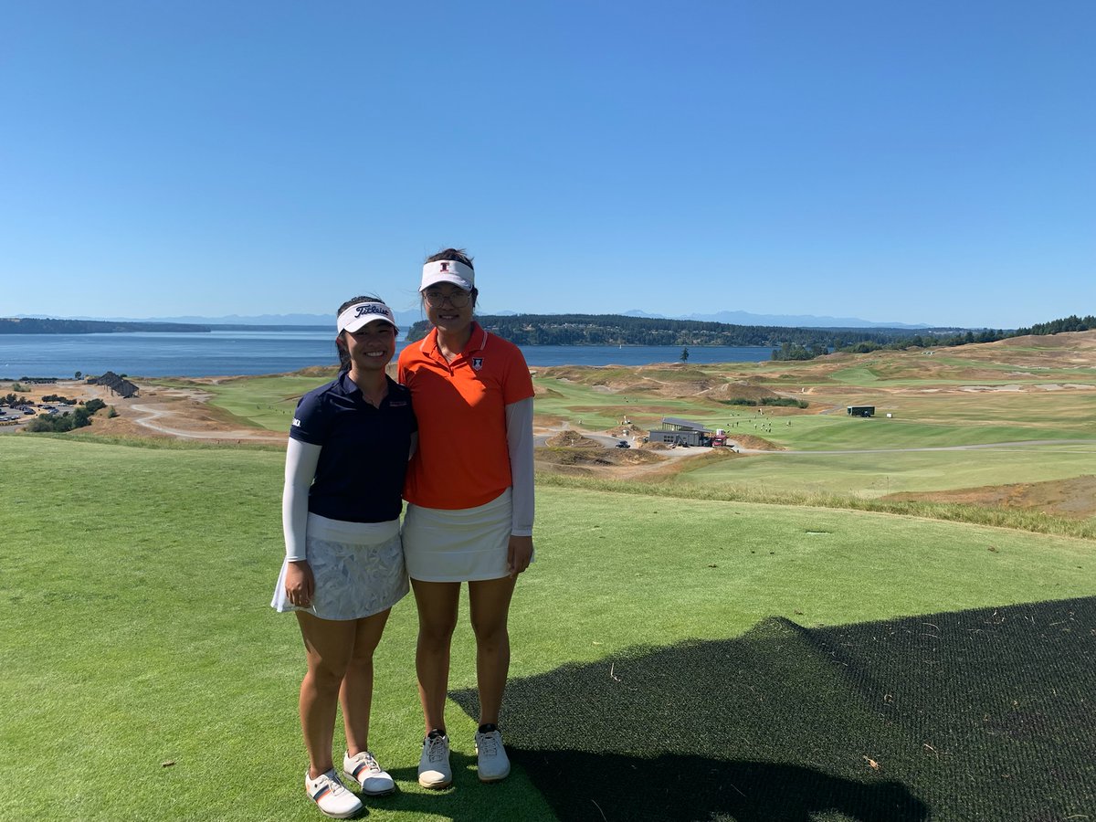 IlliniWGolf's tweet photo. "It was an incredible opportunity to play in such a prestigious event at an iconic venue!"

Crystal Wang, Isabel Sy &amp; Alise Knudson share their experience at the #USWomensAM ⛳️

📰 https://t.co/XapEX7Vl8c

#ILLINI x #ChipShots https://t.co/qVWD1Rqb5N