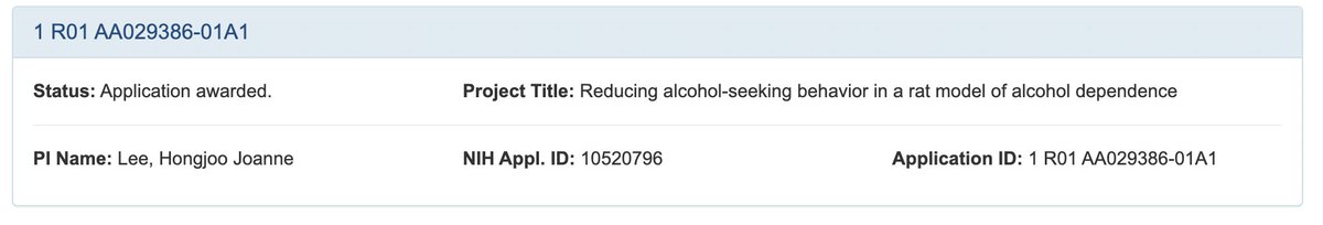 Good news to start the week. Congrats to Dr. Lee. I am a co-investigator.