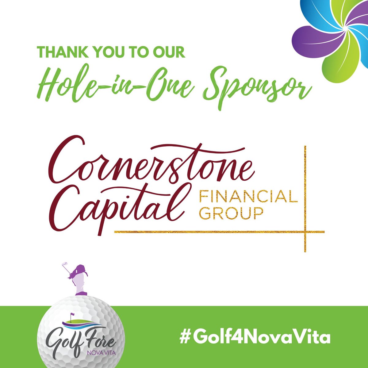 NovaVitaBrant's tweet photo. Thank you to Hole-In-One Sponsor Cornerstone Capital Financial Group! Best of luck to all participants at the 25th Annual Golf Fore Nova Vita.
#MakeADifference #HelpHopeHeal #Shelter #NovaVita #Brantford #Brant #SixNations #Golf4NovaVita #GolfTournament #SupportLocal https://t.co/LVwx0ElF6Q