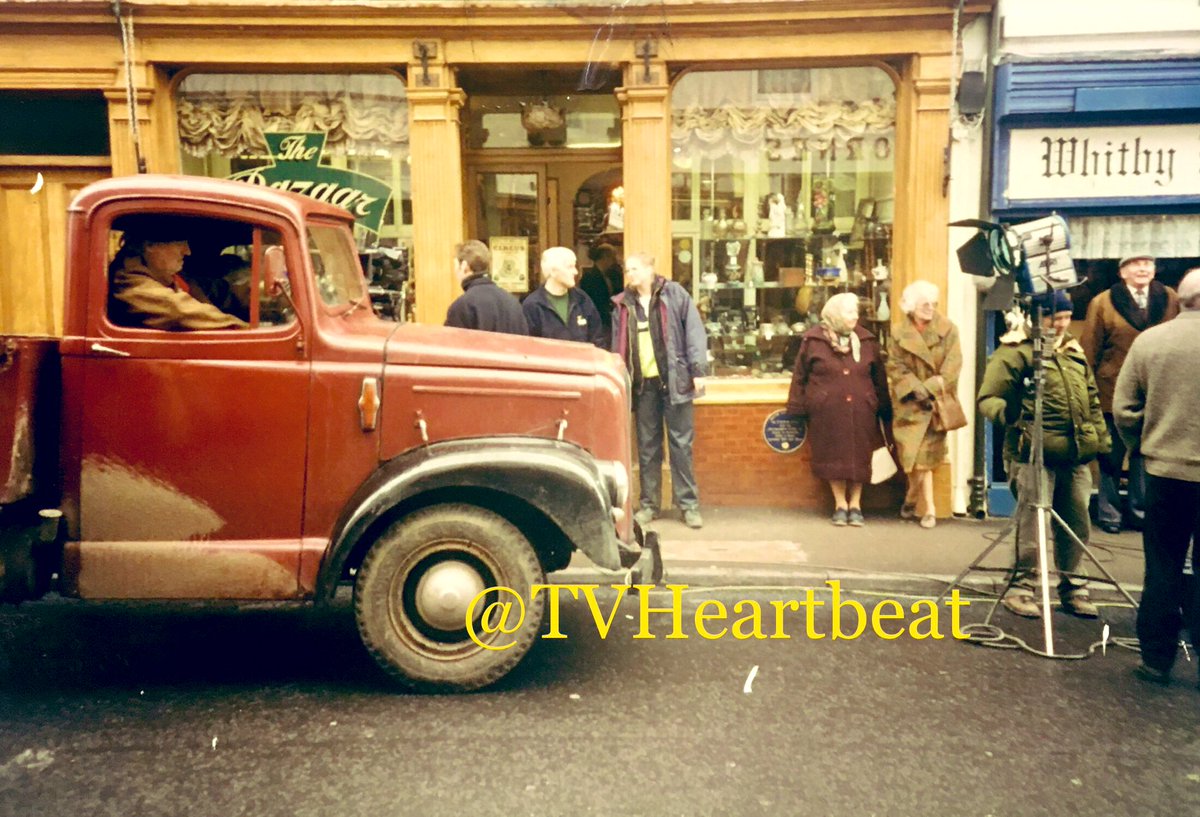 Filming outside #TheBazaar antique shop on Skinner Street in #Whitby. #MorrisCommercial #BehindTheScenes ❤️