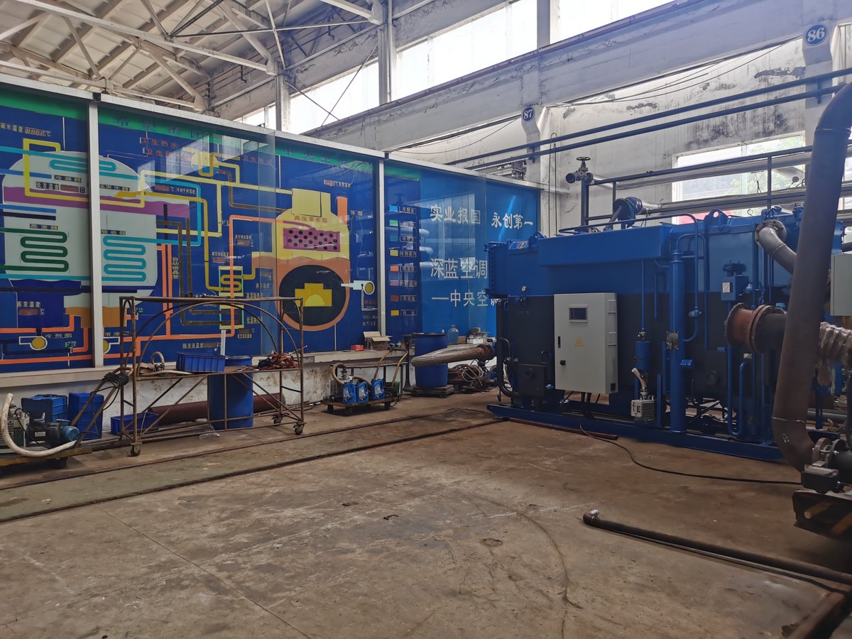 Alicia9961206's tweet photo. #Hope #Deepblue hot water #absorptionchiller
#Chiller is under testing before delivery, which will be combined with #CHP system to provide #cooling for a plastic factory in Europe.
#HVAC #Deepblue #Waste #Cogeneration #Trigeneration https://t.co/9tJl4eZrSk