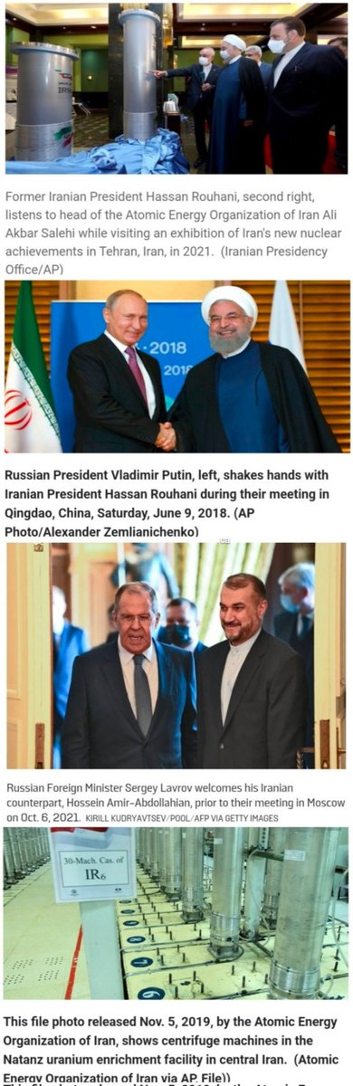 nonamenonumbe12's tweet photo. Under the Joint Comprehensive Plan of action #JCPO in '15,🇷🇺 agreed to buy 🇮🇷's excess U⁹² so that the regime could not build ☢️ weapon,but now Biden admin is considering allowing 🇷🇺 to buy 🇮🇷's excess enriched uranium under the terms of new ☢️ deal.
#Iran
#Russia
#NuclearDeal https://t.co/CuZUoLRQVE