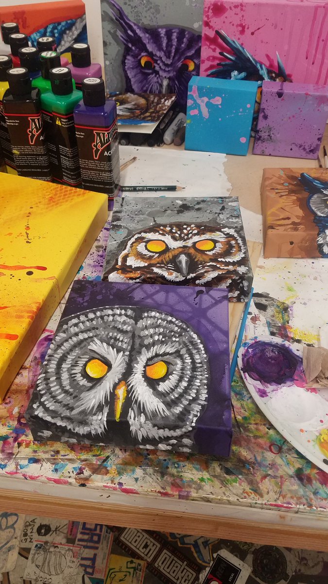 NaitoOru's tweet image. making progress...solo show coming soon!

#umwelt #owls #artist #handpainted #acrylics #impressionism
