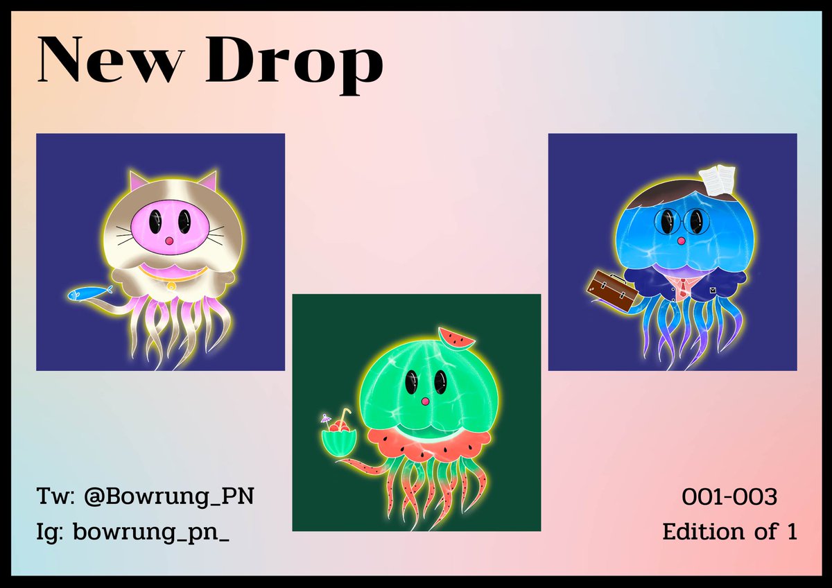 🌈สวัสดีค่ะ เป็นมือใหม่ ลงผลงานใน Paras ฝาก Collection Jellyfish Kingdom ด้วยนะคะ เป็นน้องแมงกะพรุนน่ารักๆ ฝากเอ็นดูด้วยค้าบ💕
กำลังเรียนรู้ สามารถแนะนำหรือแลกเปลี่ยนกันได้นะคะ ฝากเนื้อฝากตัวด้วยค้าบ💕✨

paras.id/collection/jel…

#nft #PARAS #NFTTHAILAND #NEARnft #PARASnft