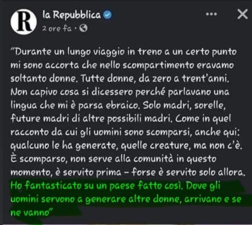 DiegoFusaro's tweet photo. Il femminismo è semplicemente un maschilismo al femminile. Stessa volgare pretesa di affermare la presunta superiorità di un genere sull'altro. https://t.co/DUEctB7hn1